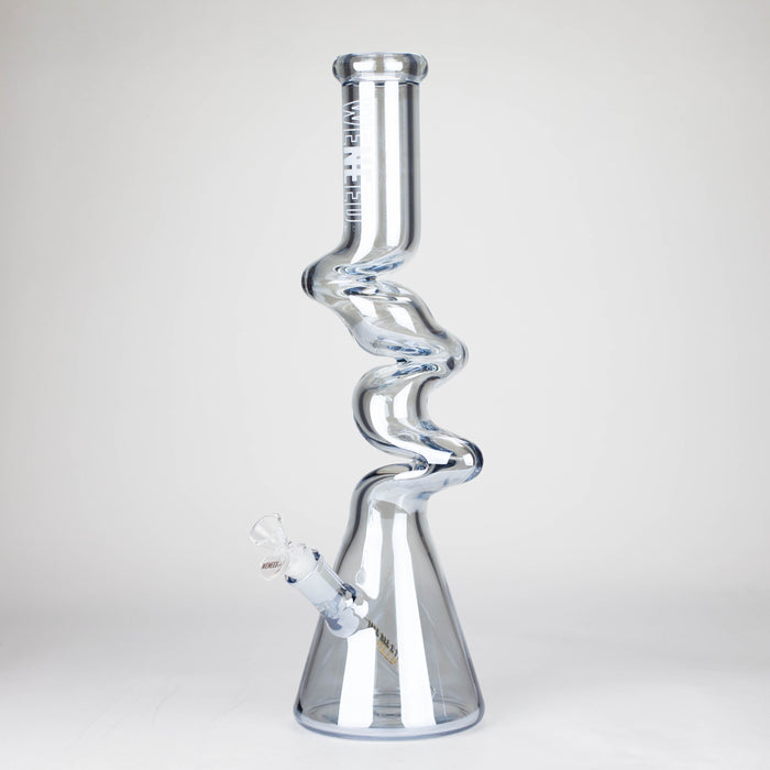 WENEED | 17.5" Iridescent Ripple Glass Bong Glass Bong WENEED® Silver