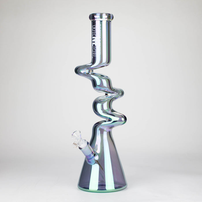 WENEED | 17.5" Iridescent Ripple Glass Bong Glass Bong WENEED® Green