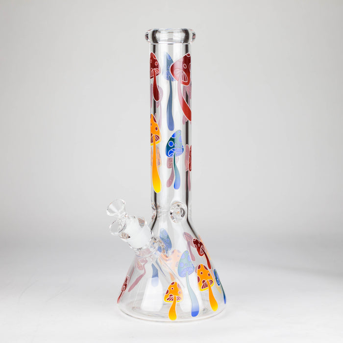 Z14" 7 mm Glass Bong With Magic Mushroom Design Glass Bong 777 Smoke Design5
