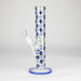 10" Color accented Staight Tube Glass Bong With Maple Leaf Design Glass Bong 777 Smoke