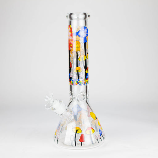 Z14" 7 mm Glass Bong With Magic Mushroom Design Glass Bong 777 Smoke Design1
