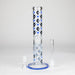 10" Color accented Staight Tube Glass Bong With Maple Leaf Design Glass Bong 777 Smoke