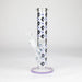 10" Color accented Staight Tube Glass Bong With Maple Leaf Design Glass Bong 777 Smoke Purple
