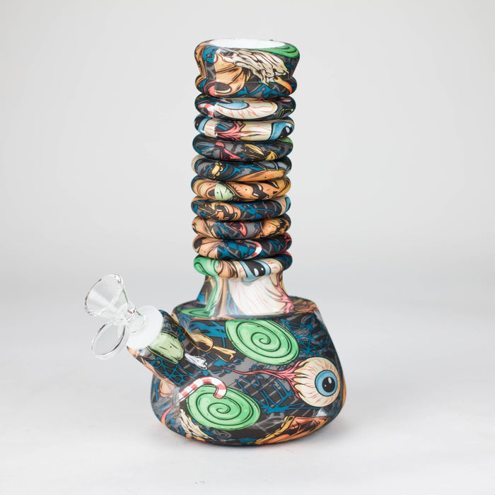 Z9"-15" Extendable Silicone Water Bong Resin · Silicone · Plastic Bong 777 Smoke Pattern1