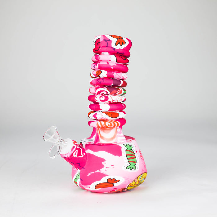 Z9"-15" Extendable Silicone Water Bong Resin · Silicone · Plastic Bong 777 Smoke Pattern3