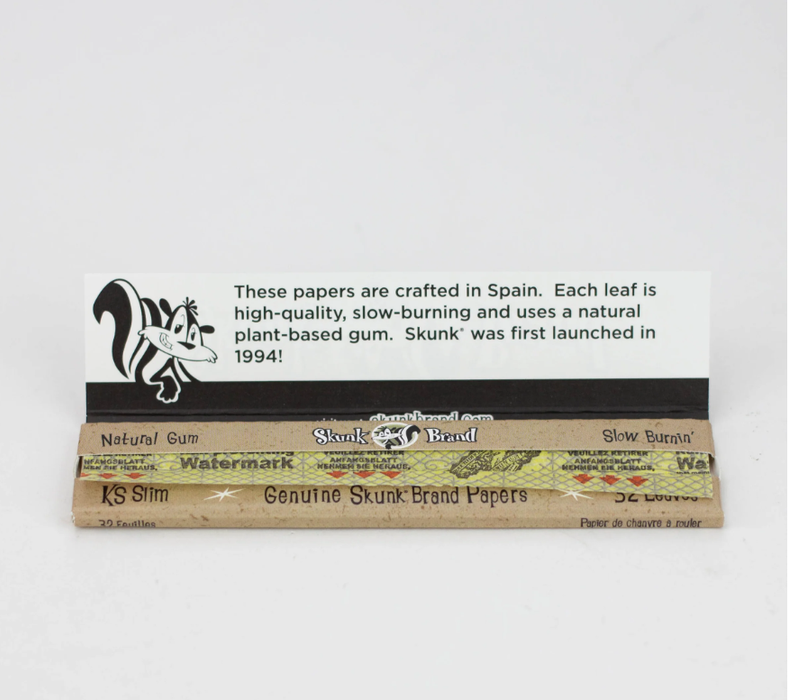 Skunk Brand | Hemp Rolling Papers King slim Box of 50 King Size NIBO Distribution