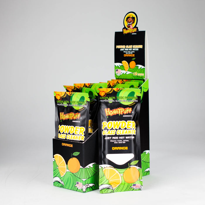 HoneyPuff | Glass Cleaner Powder (Box of 12) [P1285] Cleaner Canadian Distributor Orange