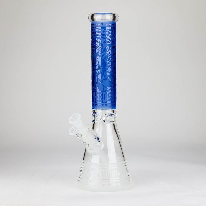WENEED | 14" Cupid's Heart Beaker Glass Bong WENEED® Blue