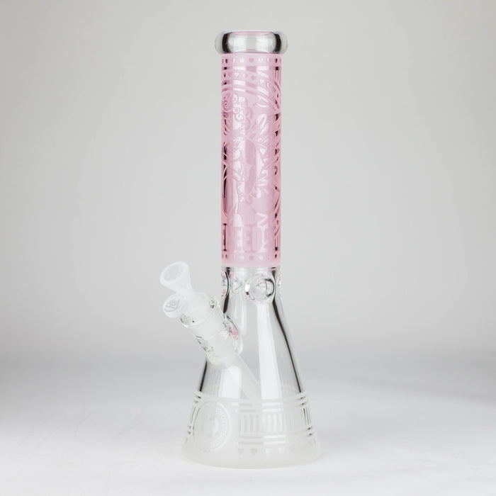 WENEED | 14" Cupid's Heart Beaker Glass Bong WENEED® Pink