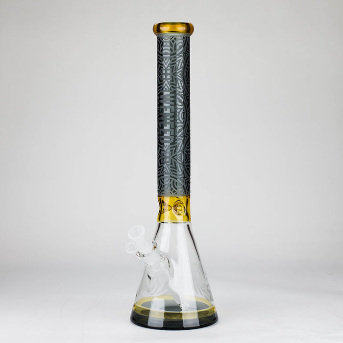 WENEED | 18" Harmony Engrave Beaker Glass Bong WENEED® Black