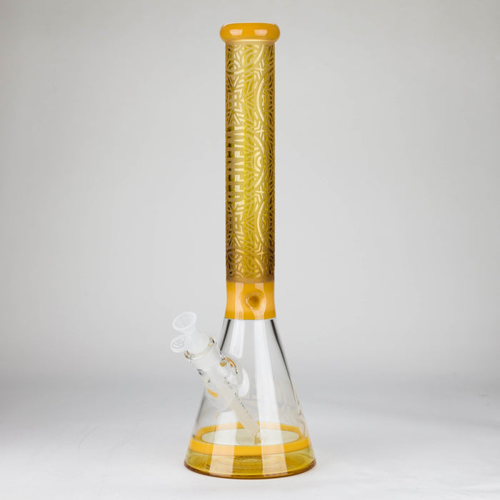 WENEED | 18" Harmony Engrave Beaker Glass Bong WENEED® Yellow