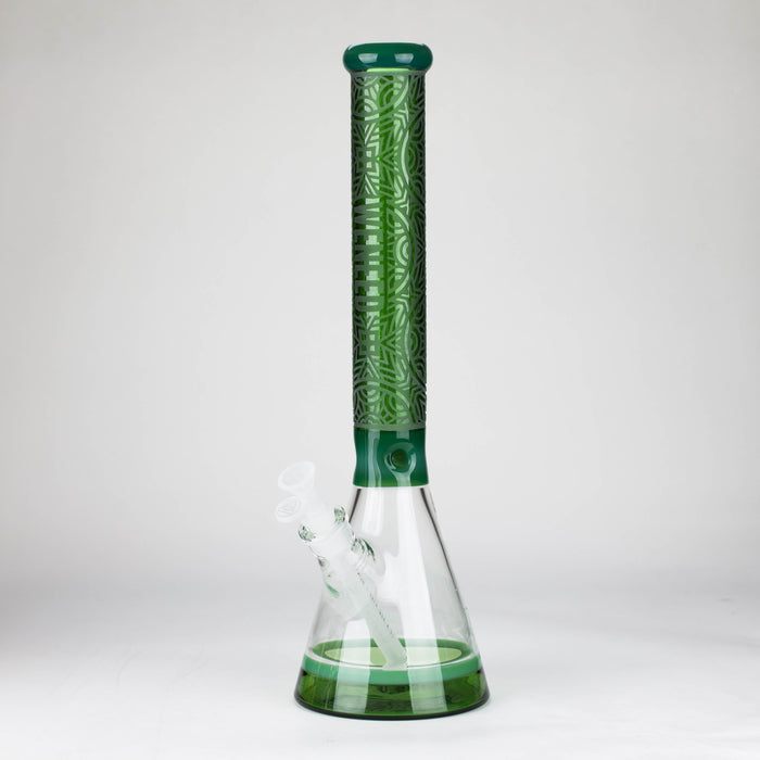 WENEED | 18" Harmony Engrave Beaker Glass Bong WENEED® Green