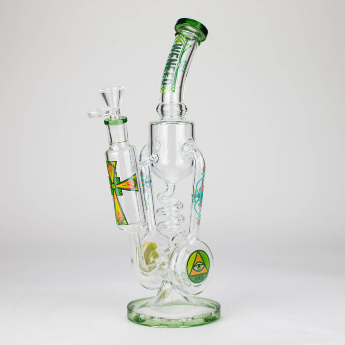 WENEED | 14" Spiral Recycler Glass bong Glass Bong WENEED® Green