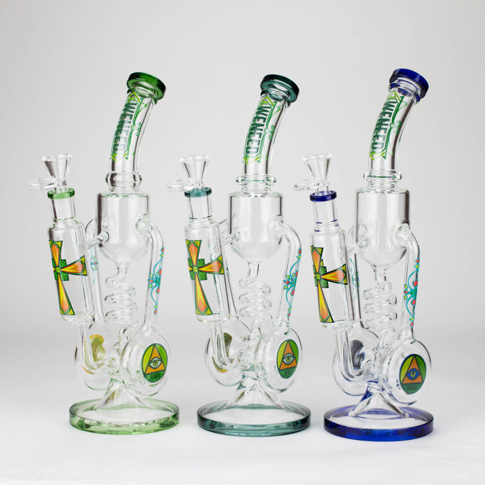 WENEED | 14" Spiral Recycler Glass bong Glass Bong WENEED®
