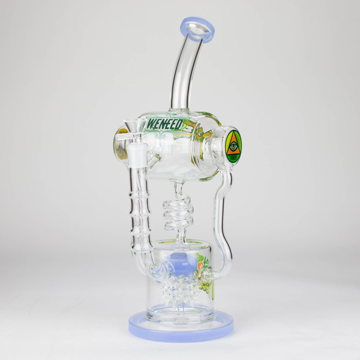 WENEED | 14" Pulse Helix Glass bong Glass Bong WENEED® Jade blue