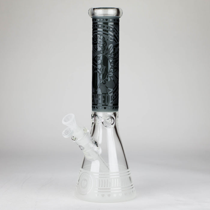 WENEED | 14" Cupid's Heart Beaker Glass Bong WENEED® Black