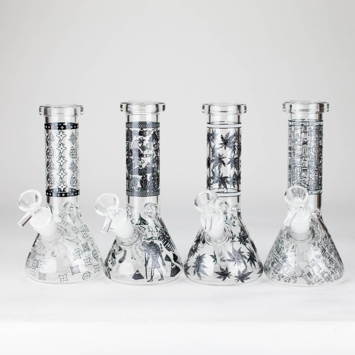 8" 5mm 38mm Grown In The Dark Beaker Bong Glass Bong Super Supplys Inc