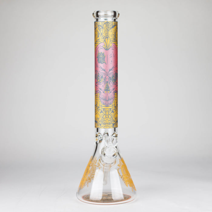 16" 7mm Artistic Design Beaker Glass Bong Super Supplys Inc