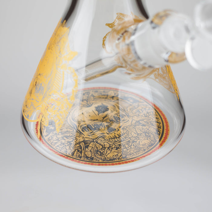 16" 7mm Artistic Design Beaker Glass Bong Super Supplys Inc