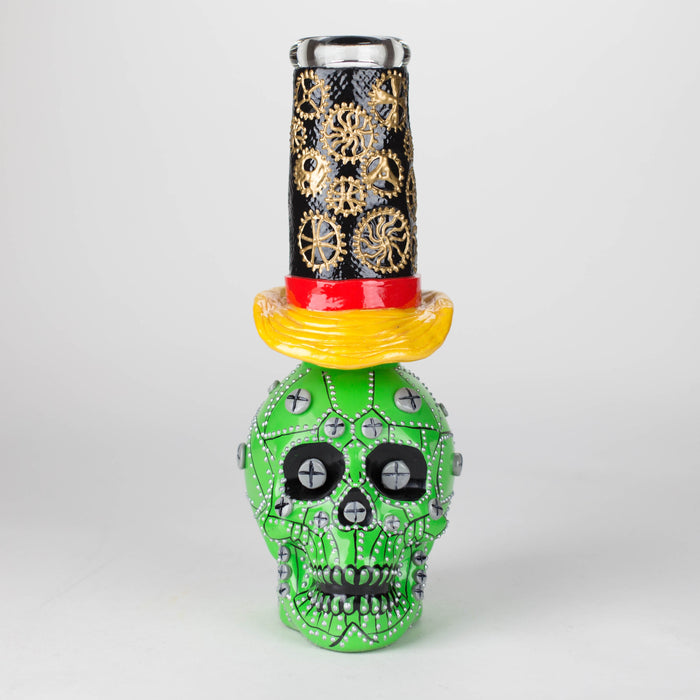 9" Wizard-Themed Sugar Skull Glass Bong [SK05] Glass Bong BB Canada
