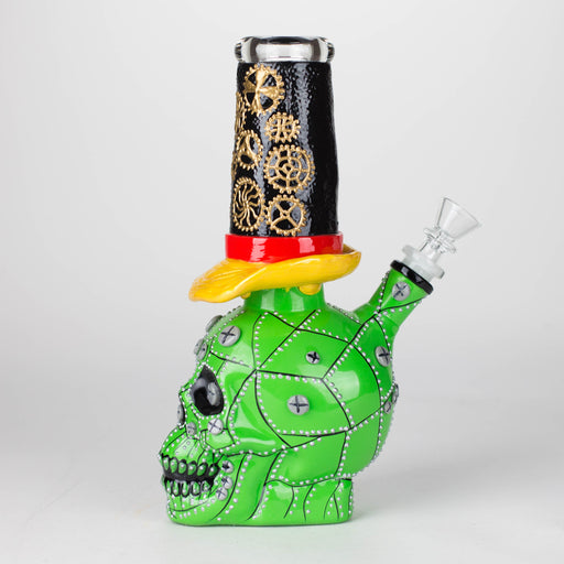 9" Wizard-Themed Sugar Skull Glass Bong [SK05] Glass Bong BB Canada