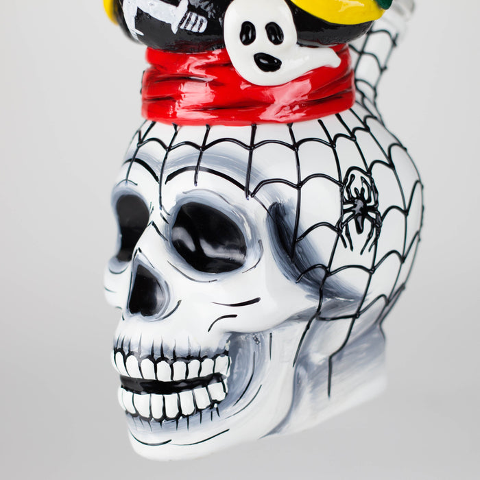 9" Pirate-Themed Sugar Skull Glass Bong [SK20] Glass Bong BB Canada