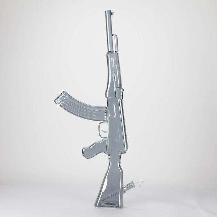 27" Electroplated AK-47 Design Glass Bong with Display Stand [GU001] Glass Bong BB Canada Gray