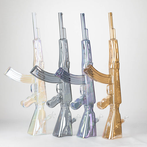 27" Electroplated AK-47 Design Glass Bong with Display Stand [GU001] Glass Bong BB Canada