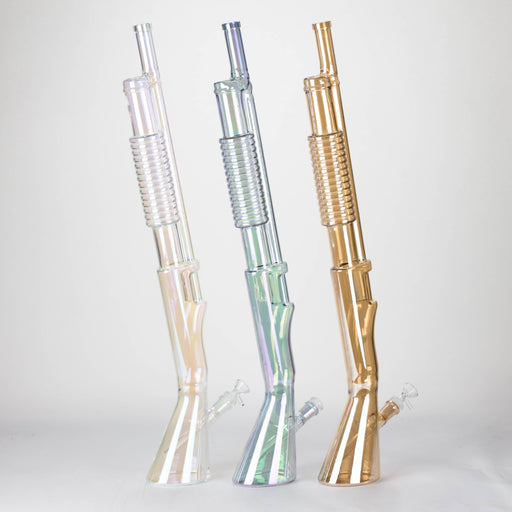 27" Electroplated Shotgun Design Glass Bong with Display Stand [GU004] Glass Bong BB Canada