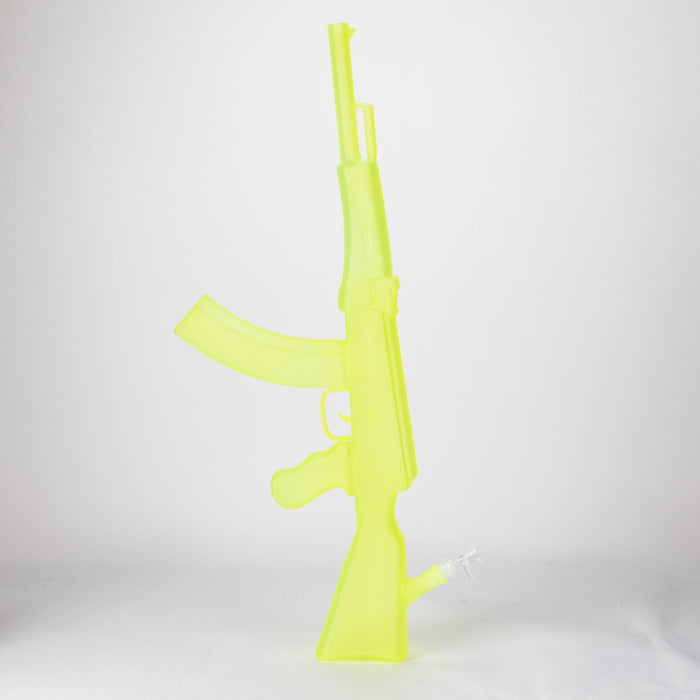 27" Painted AK-47 Design Glass Bong with Display Stand [GU005] Glass Bong BB Canada Green