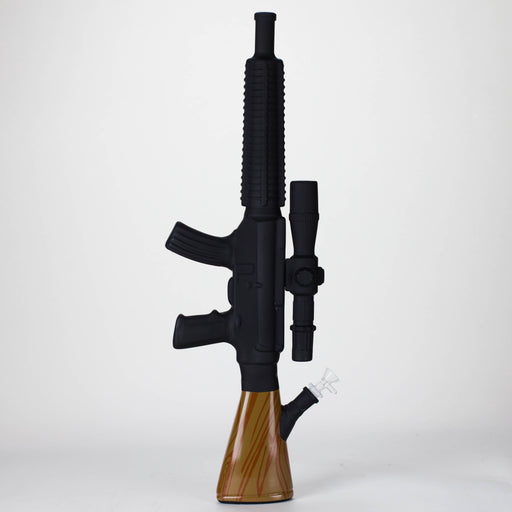 24" Painted Machin gun Design Glass Bong with Display Stand [GU007] Glass Bong BB Canada