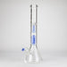 NG | 18 inch 6-Arm Perc & Splash Guard Beaker [G607-7] Glass Bong High-End Brands Glass J-Blue