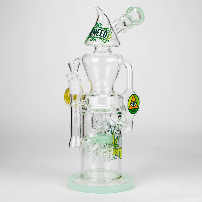 WENEED | 13.5" Halo Spire Glass Bong Glass Bong WENEED® Green-C
