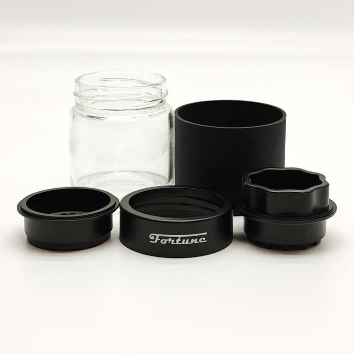 Fortune | 4 Parts Aluminum Grinder with Glass Jar Herb Saver Grinder Fortune