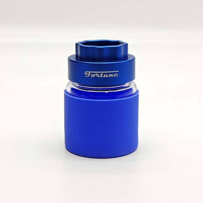 Fortune | 4 Parts Aluminum Grinder with Glass Jar Herb Saver Grinder Fortune Blue