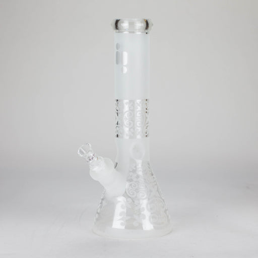 12" Frosted glass beaker water bong Glass Bong ONE