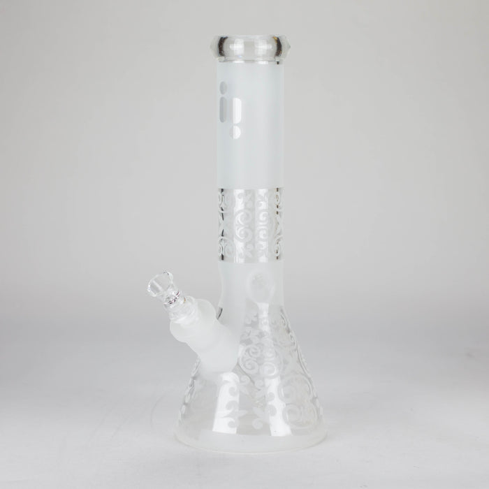 12" Frosted glass beaker water bong Glass Bong ONE