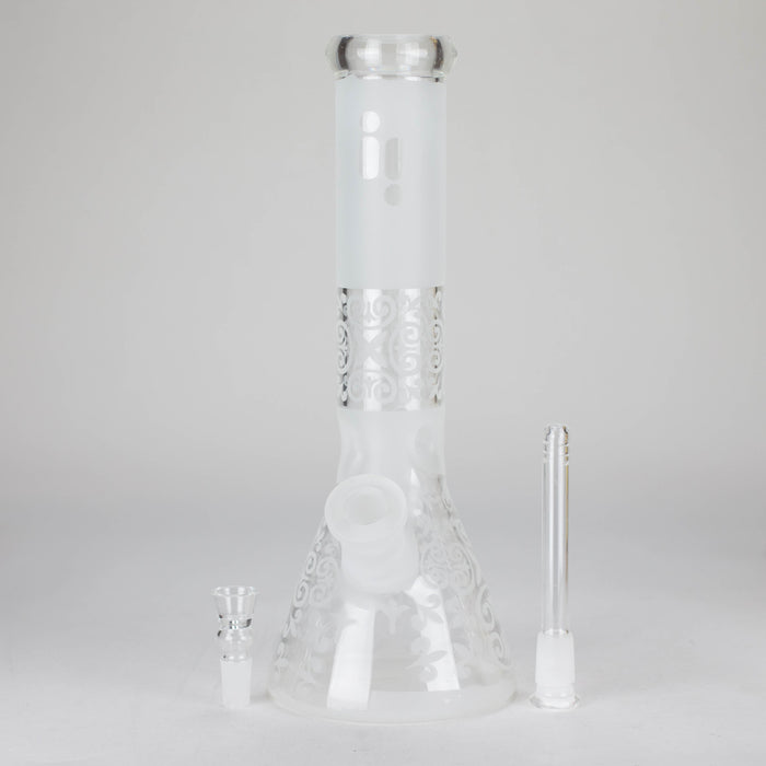 12" Frosted glass beaker water bong Glass Bong ONE