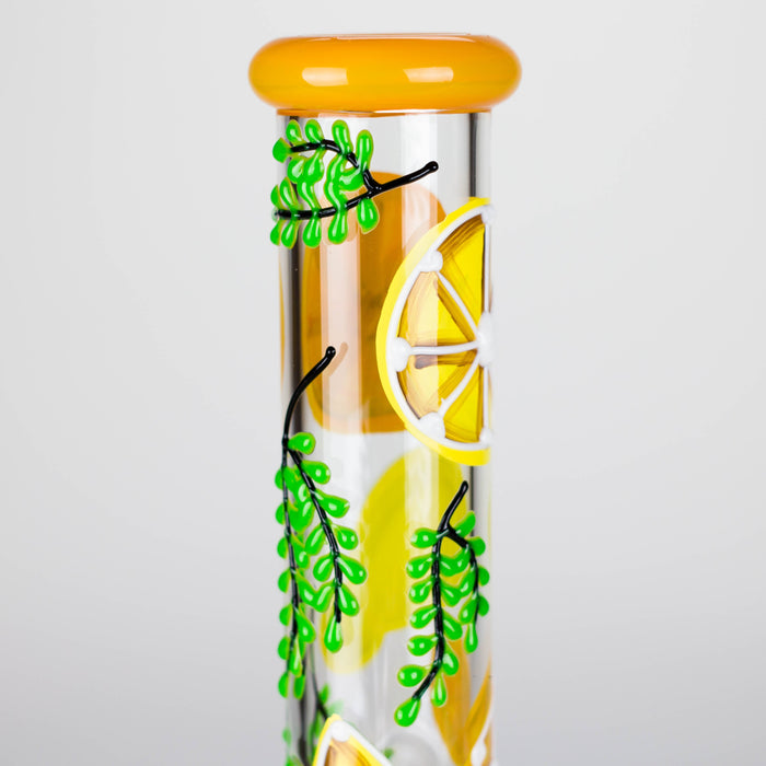 Z10" 3D Glass Bong With Orange Design Glass Bong 777 Smoke