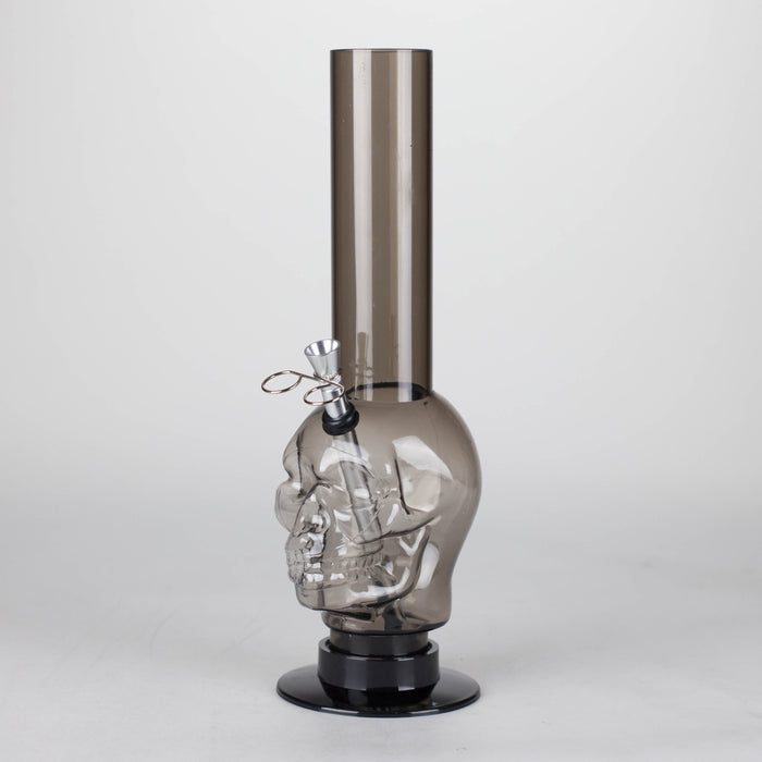 Acrylic 12" Water pipe Skull Shape [PIP275] Acrylic Bong NIBO Distribution Black