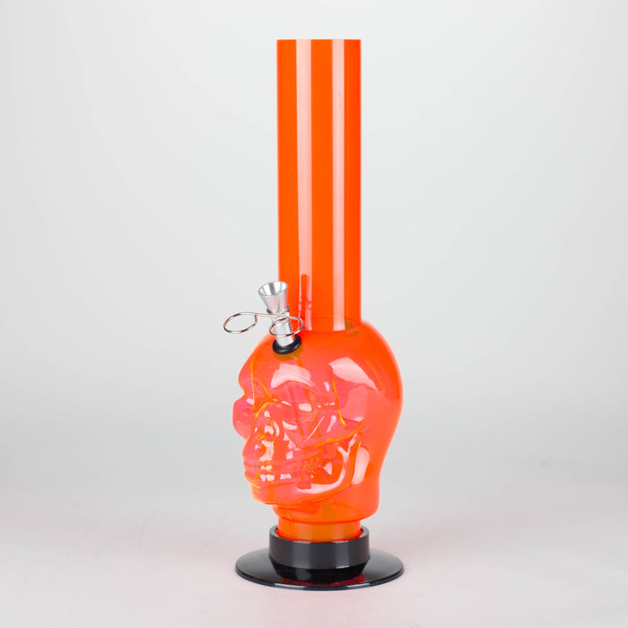 Acrylic 12" Water pipe Skull Shape [PIP275] Acrylic Bong NIBO Distribution Red