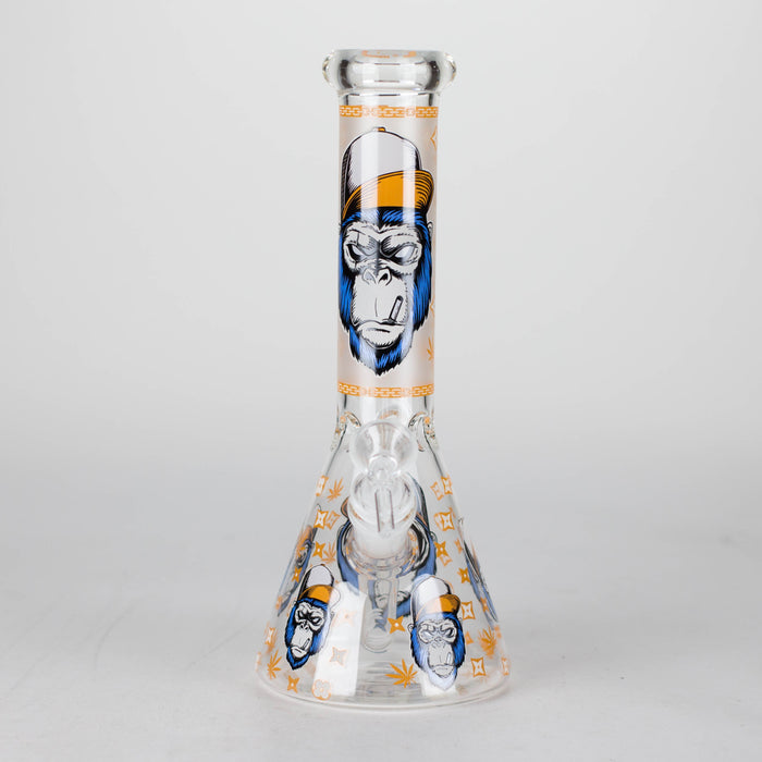 10" Gorilla Designs Glow In The Dark beaker bong In the Box [PIP302] Glass Bong NIBO Distribution