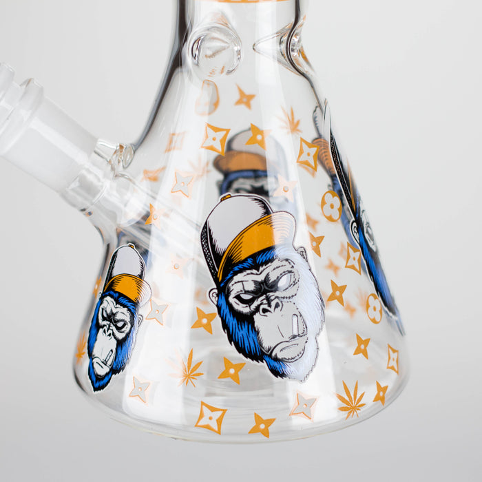 10" Gorilla Designs Glow In The Dark beaker bong In the Box [PIP302] Glass Bong NIBO Distribution