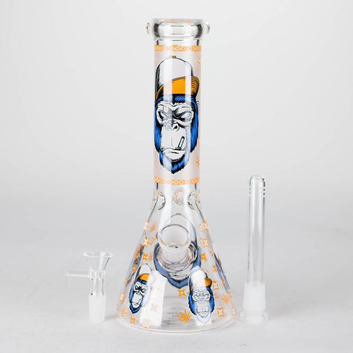10" Gorilla Designs Glow In The Dark beaker bong In the Box [PIP302] Glass Bong NIBO Distribution