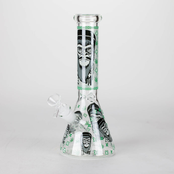 10" Gorilla Designs Glow In The Dark beaker bong In the Box [PIP302] Glass Bong NIBO Distribution Design 1
