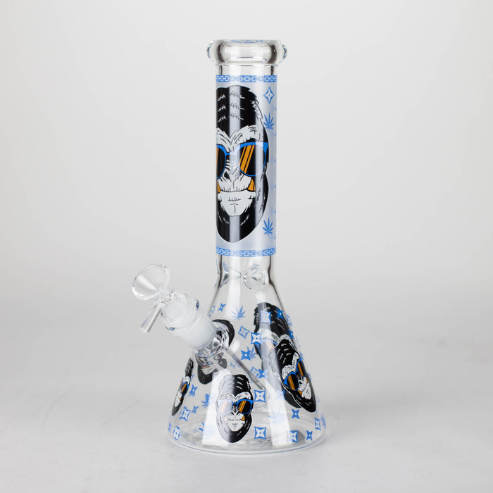 10" Gorilla Designs Glow In The Dark beaker bong In the Box [PIP302] Glass Bong NIBO Distribution Design 3