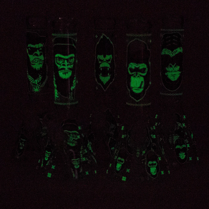 10" Gorilla Designs Glow In The Dark beaker bong In the Box [PIP302] Glass Bong NIBO Distribution