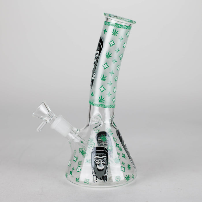 8.5" Gorilla Designs Glow In The Dark beaker bong In the Box [PIP301] Glass Bong NIBO Distribution