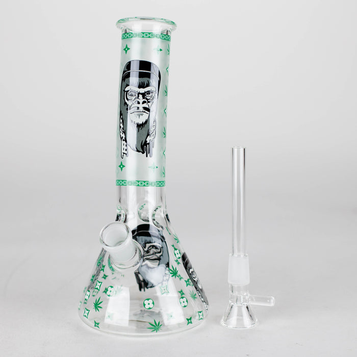 8.5" Gorilla Designs Glow In The Dark beaker bong In the Box [PIP301] Glass Bong NIBO Distribution