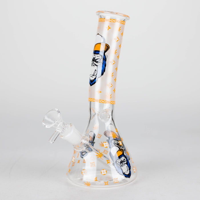 8.5" Gorilla Designs Glow In The Dark beaker bong In the Box [PIP301] Glass Bong NIBO Distribution Design 2
